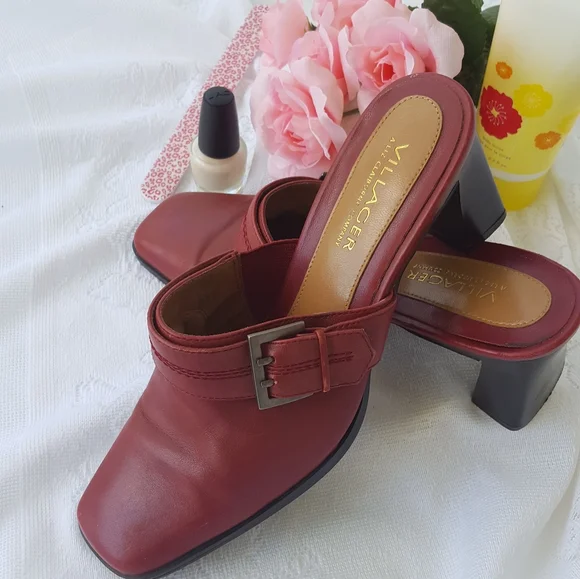 Villacer Liz Clairborne Kammy  Leather Mules size 7M - Picture 2 of 9